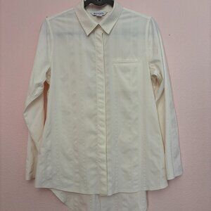 Athleta Button Down Shirt Jacket Women’s Size S/P Beige/Ivory